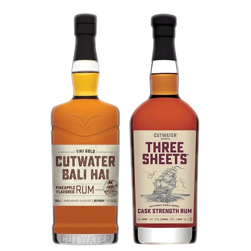 Cutwater Bali Hai Tiki Gold Rum & Cutwater Three Sheets Cask Strength Rum Bundle