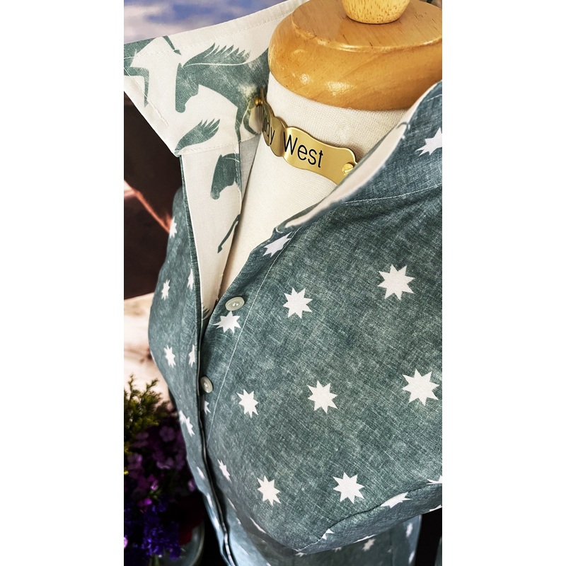 WINONA STAR SHIRT IN TEAL