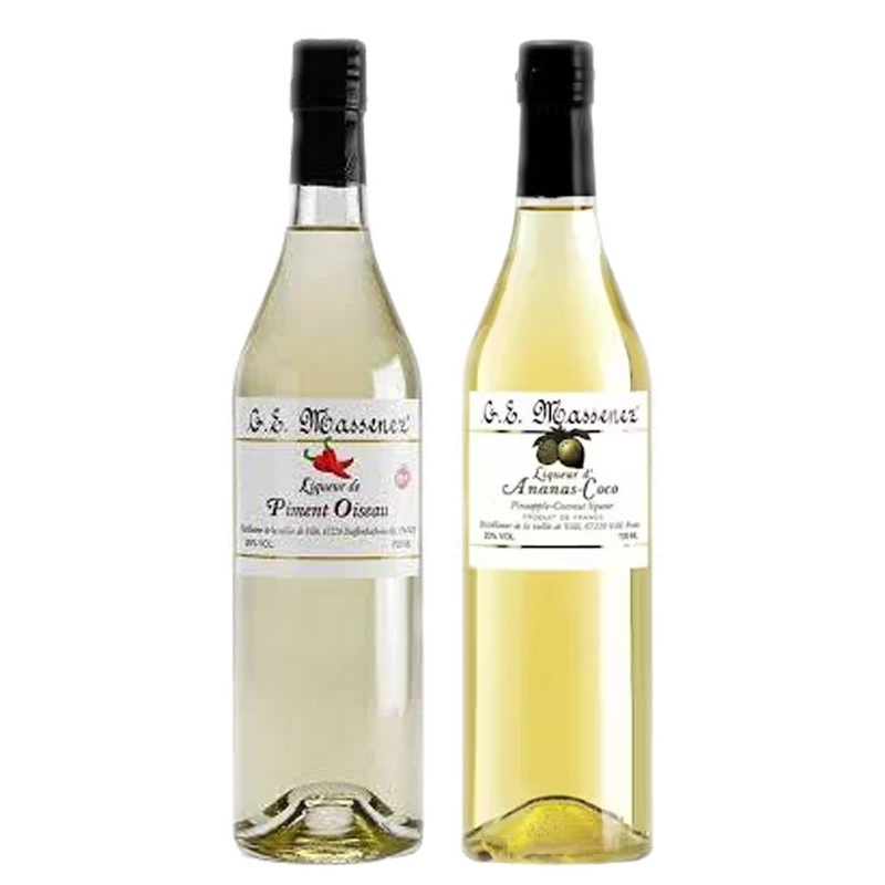 Ge Massenez Liqueur Chili Pepper & Ge Massenez Liqueur D Ananas Coconut Bundle