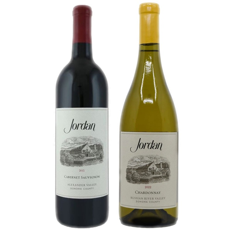 Jordan Cabernet Sauvignon Alexander Valley & Jordan Chardonnay Russian River Valley Bundle