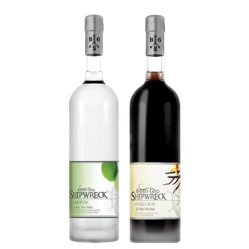 Brinley Gold Shipwreck Lime Rum & Brinley Gold Shipwreck Vanilla Rum Bundle