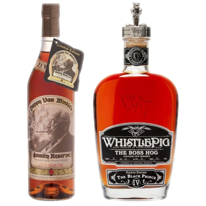 Pappy Van Winkle 23 Year Bourbon & WhistlePig The Boss Hog Edition 4 "Skinny Black Prince" Bundle
