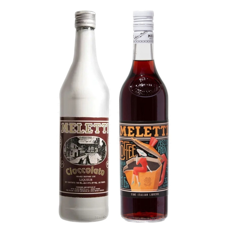 Meletti Cioccolato Liqueur/Liquor & Meletti Coffee Liqueur Bundle