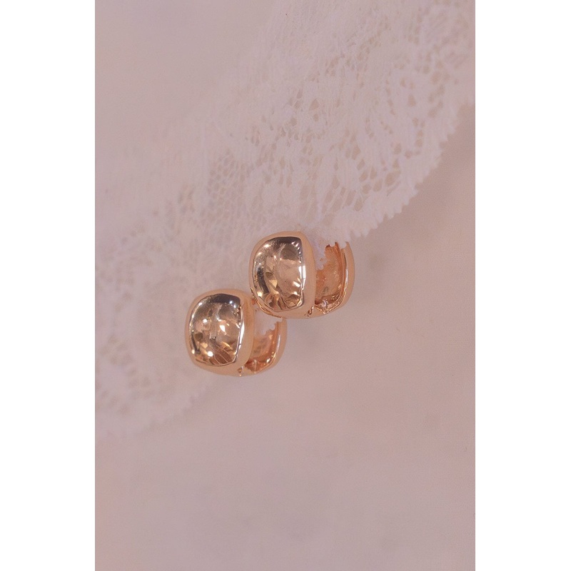 Square Hoop Earrings Gold