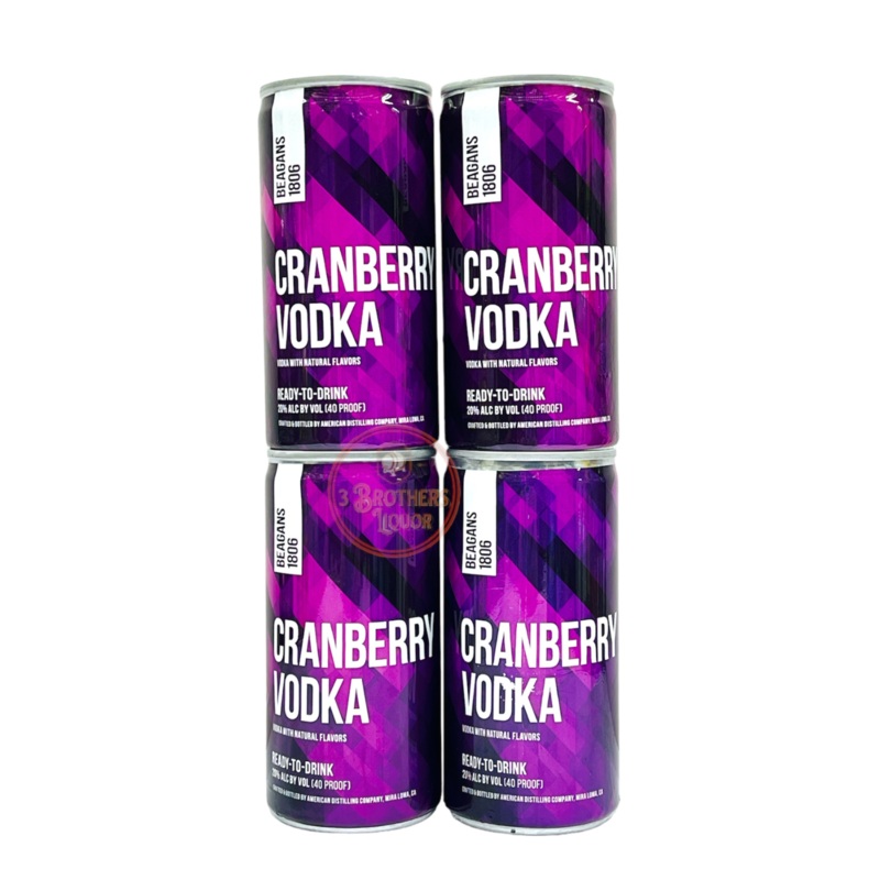Beagans 1806 Cranberry Vodka Ready To Drink Cocktail 4Pk Cans