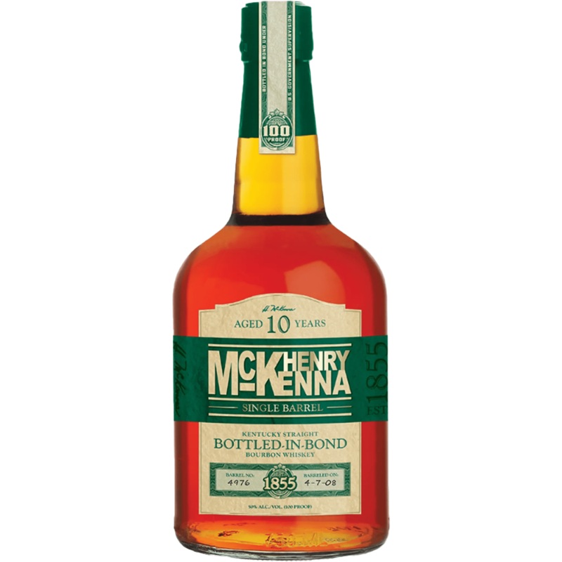Henry McKenna Single Barrel 10 Year Bottled-in-Bond Kentucky Straight Bourbon Whiskey 750ml