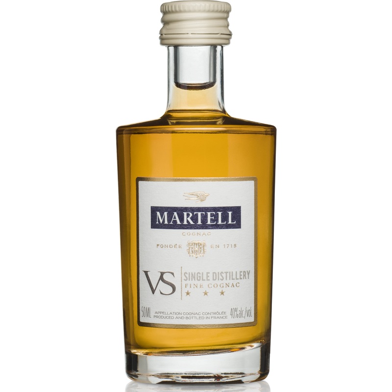 MARTELL VS SINGLE DISTILLERY 50ML SLEEVE (10 BOTTLES)
