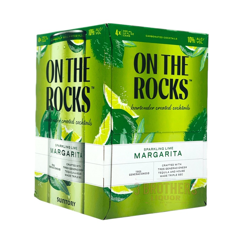 On The Rocks Sparkling Lime Margarita 4Pk Cocktail Cans