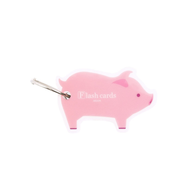 Midori Flash Card Pig (Word Card)