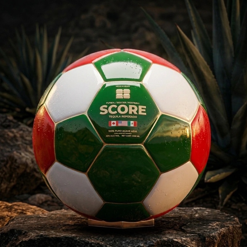 2026 Score Baja World Cup Ball Decanter Mexico Reposado Tequila 750ml