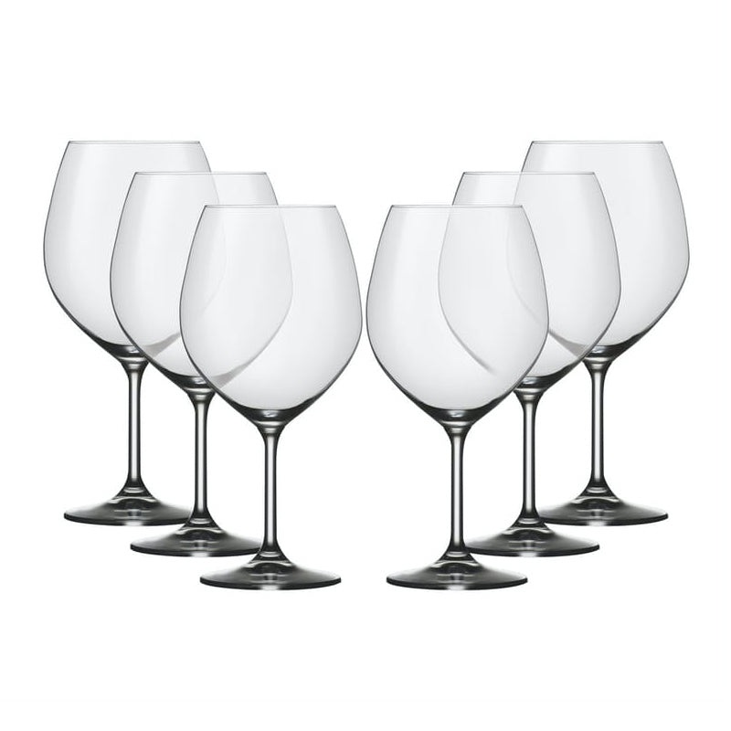 Bohemia Harmony Burgundy Glass 6 Pack