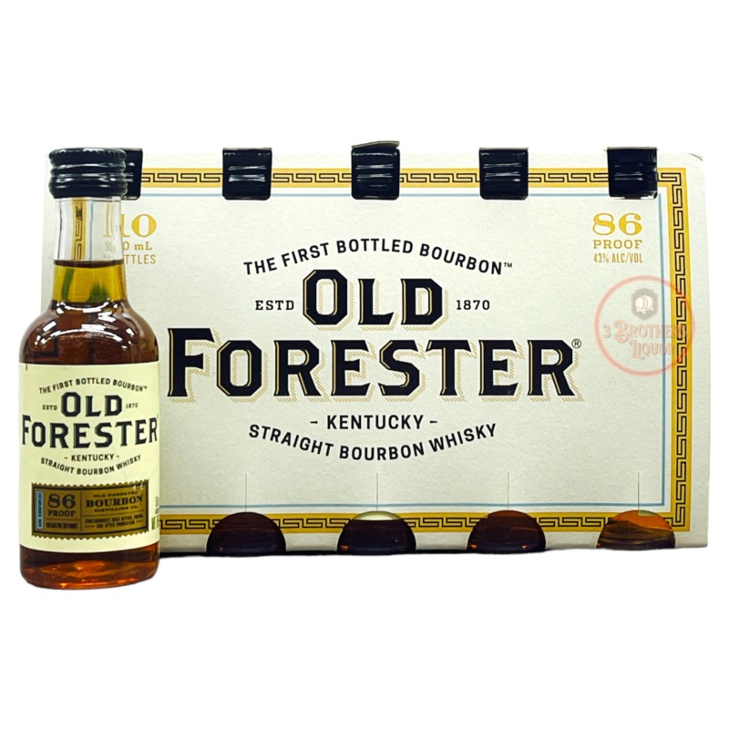 Old Forester Straight Bourbon Whisky 86 Proof Mini Shots (10 Of 50ML)