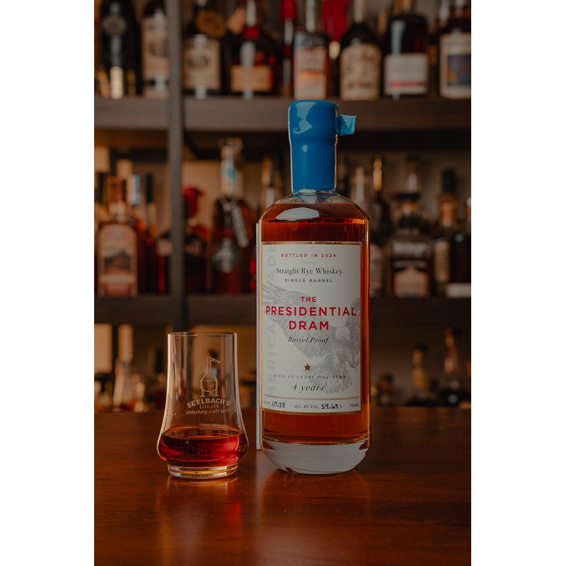 The Presidential Dram 4-Year Single Barrel Rye 119.38 proof #168 - Selected by Seelbach's