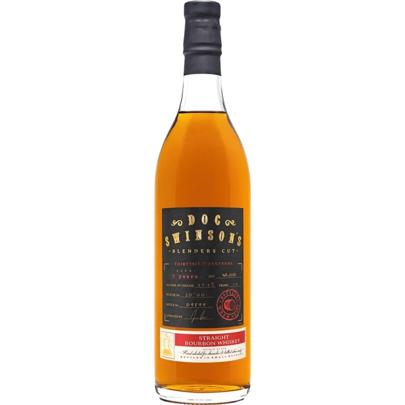 Doc Swinson's Blenders Cut Straight Bourbon Whiskey 750ml
