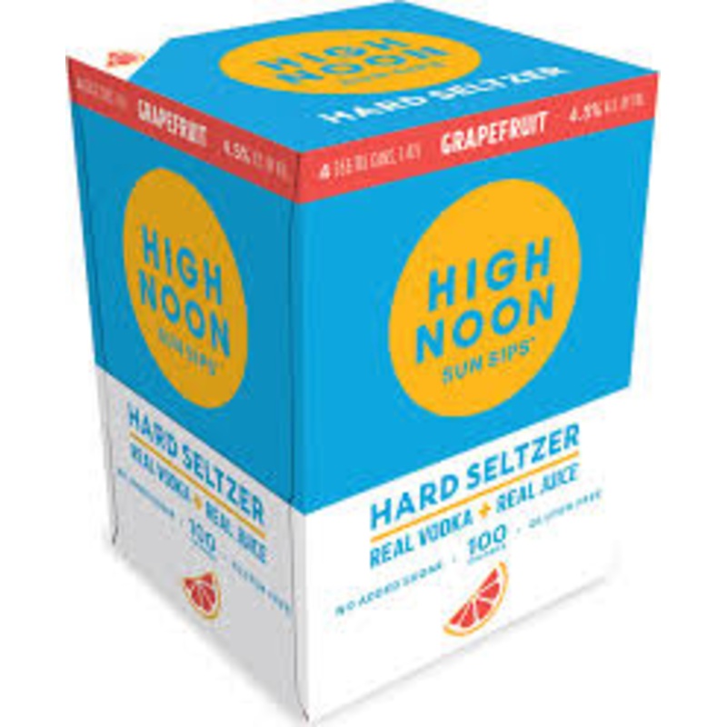 High Noon Grapefruit Vodka Seltzer 4-Pack Can