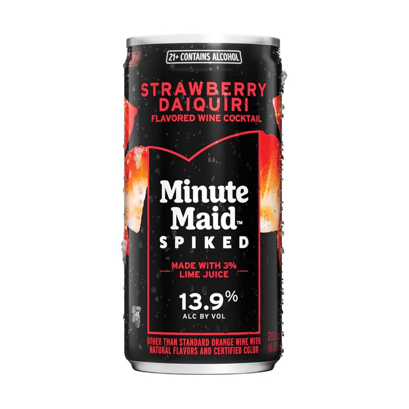 Minute Maid Spiked Strawberry Daiquiri Flavored Wine Cocktail 200ml Can 4-Pack