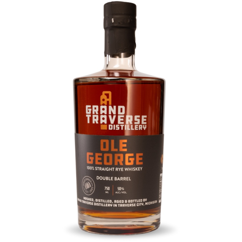 Grand Traverse Distillery Ole George Double Barrel 100% Straight Rye Whiskey