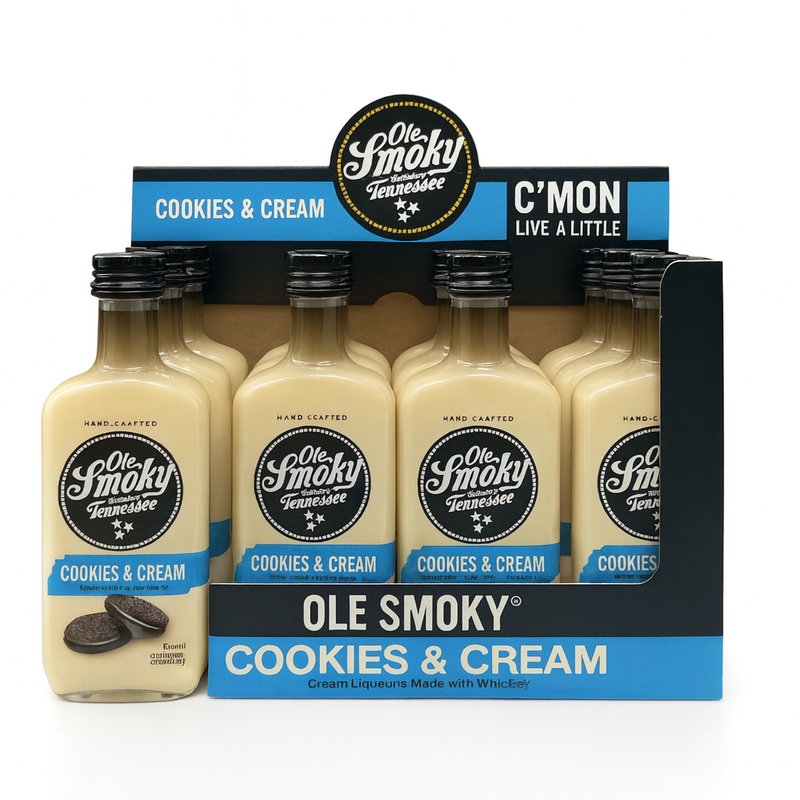 Ole Smoky Cookies & Cream Flavored Liqueur Mini Shots (12 Of 50ML)