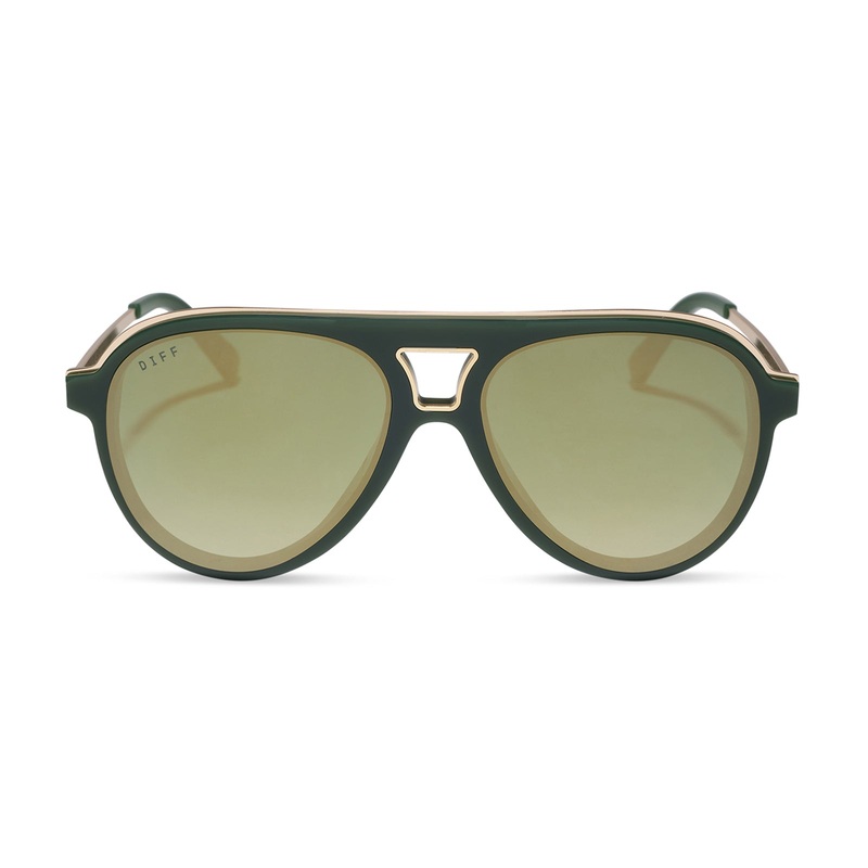 TOSCA III - FAIRWAY GREEN + ALOE GREEN GRADIENT + LIGHT GOLD FLASH SUNGLASSES