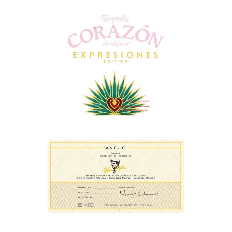 Corazn de Agave Expresiones Aejo Tequila Aged in Elmer T. Lee Barrels