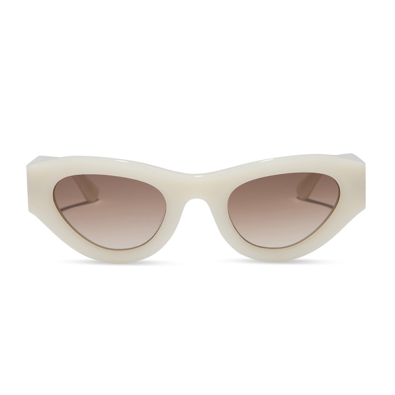LUCY - MERINGUE + BROWN GRADIENT SUNGLASSES