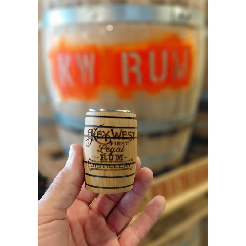 1.5 Ounce Barrel-Wood & Stainless Shot Glass