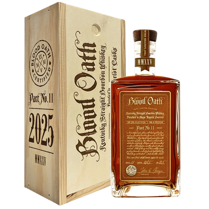 Blood Oath Pact No. 11 MMXXV 2025 Kentucky Straight Bourbon Whiskey Finished in Aejo Tequila Barrels 750ml