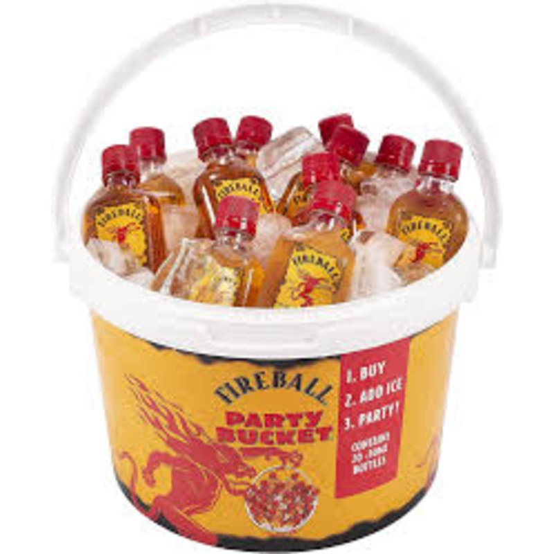 Fireball Cinnamon Whisky Party Bucket 50ml 20-Pack