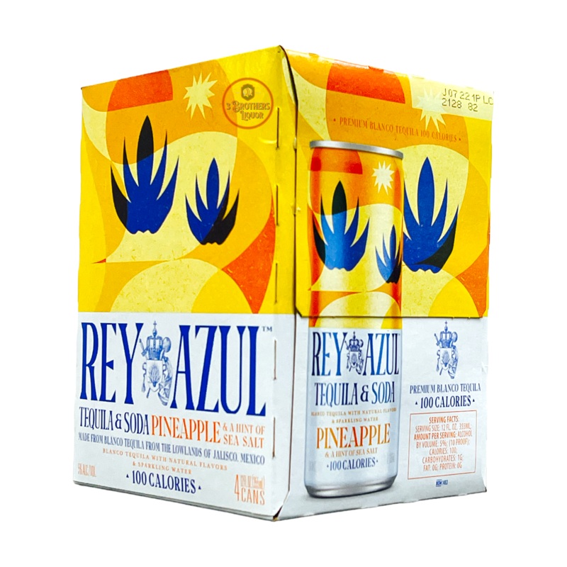 Rey Azul Pineapple Tequila & Soda Ready To Drink 4Pk Cans