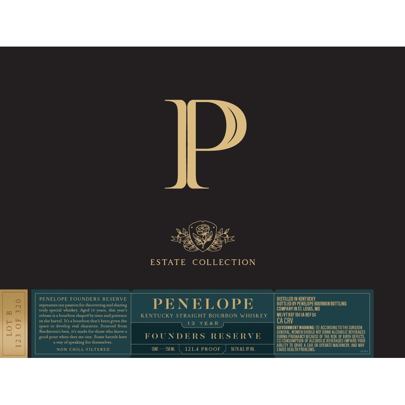 Penelope Founders Reserve 13 Year Kentucky Straight Bourbon Whiskey