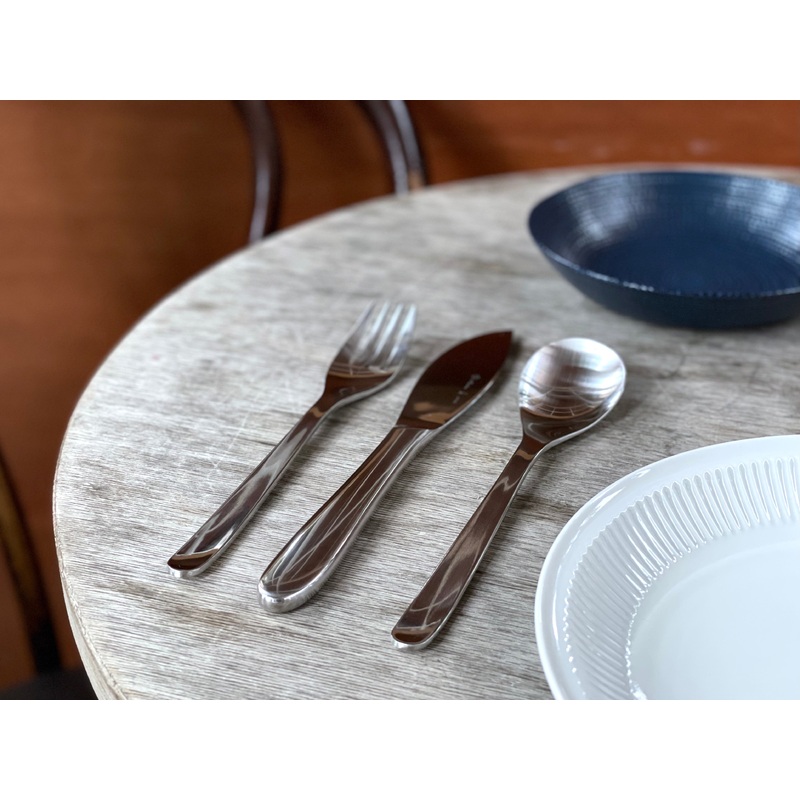 Pre-order / Sori Yanagi Stainless Steel Dinner 6P Setting (K,F,S 18 pieces)
