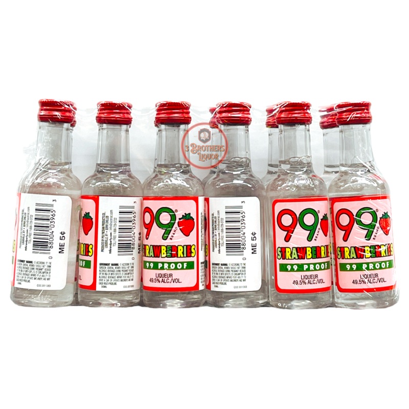 99 Brand Proof Strawberries Liqueur 50ML Shots
