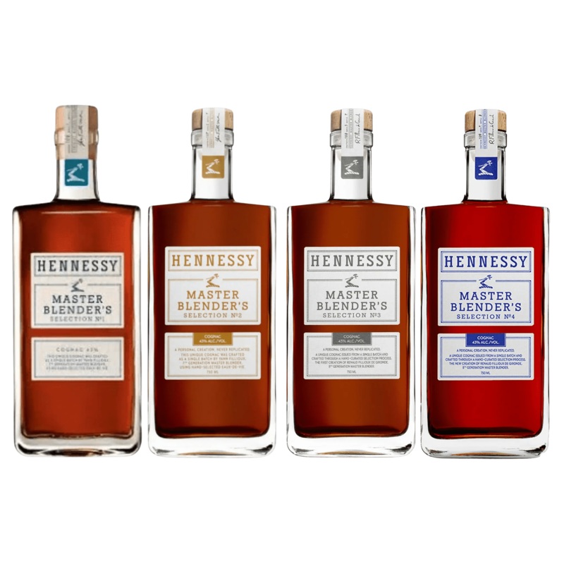 Hennessy Master Blender's Selection No. 1, No. 2, No. 3 and No. 4 Cognac Bundle 4 x 750ml