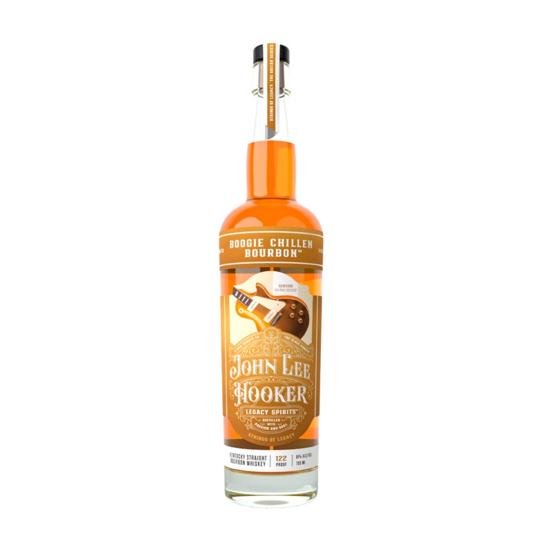 John Lee Hooker Legacy Spirits Kentucky Straight Bourbon Boogie Chillen Bourbon "Gibson Les Paul Goldtop"