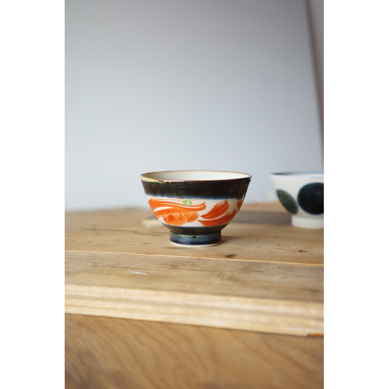 Kihara Arita Rice Bowl Gosu-zome Red