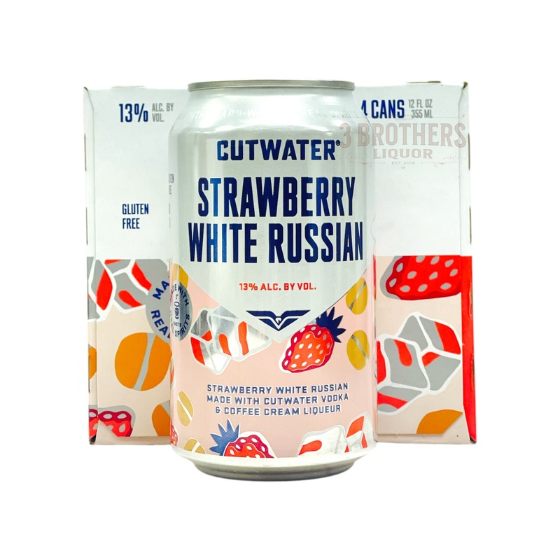 Cutwater Strawberry White Russian 4Pk Cocktail Cans