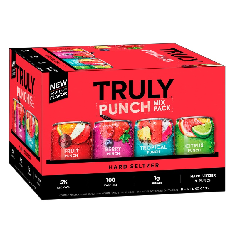 Truly Punch Mix Pack Hard Seltzer (12-PK) (Fruit Punch, Berry Punch, Tropical Punch, Citrus Punch)