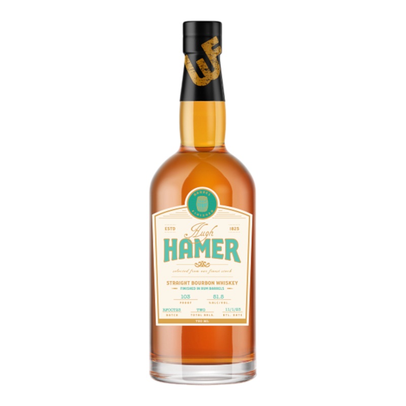 Hugh Hamer Straight Bourbon Whiskey Finished in Rum Barrels