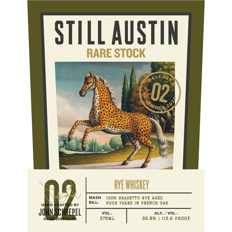 Still Austin Rare Stock Rye Whiskey Aged 4 Years in French Oak 375ml