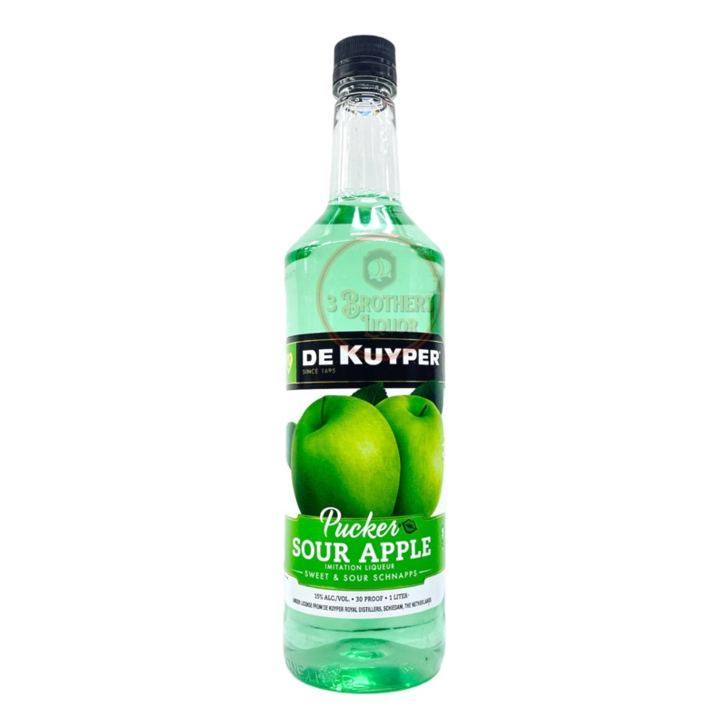 Dekuyper Pucker Sour Apple Sweet & Sour Schnapps Liqueur