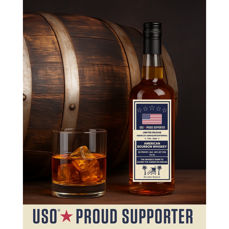 USO Proud Supporter American Bourbon Whiskey