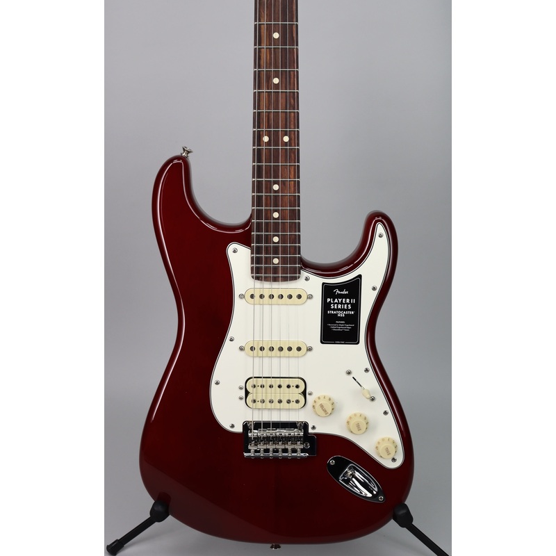 Case Bundle Fender Player II Stratocaster HSS Chambered Mahogany Transparent Cherry Burst + Fender Classic Series Hardshell Case Black
