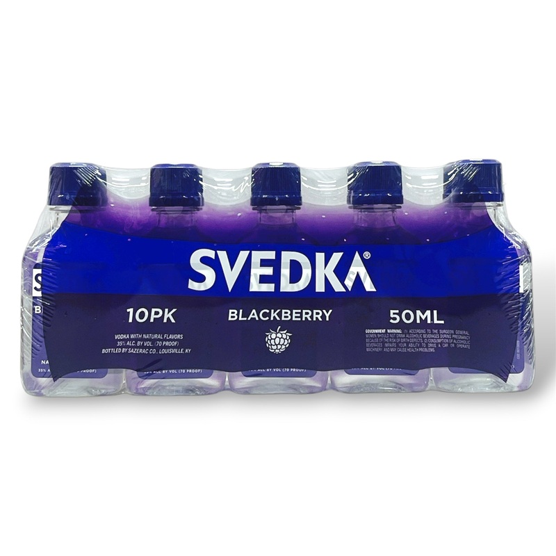 Svedka Blackberry Flavored Vodka Mini Shots (10 Of 50ML)