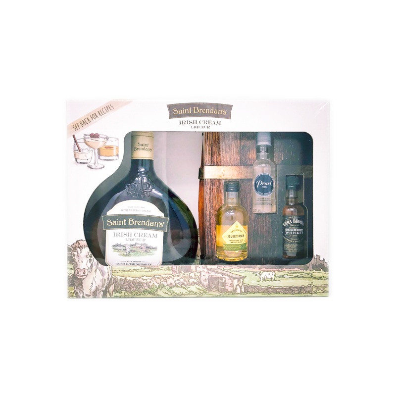 Saint Brendan's "Irish Cream" Liqueur Gift Set (3 Free Shots)