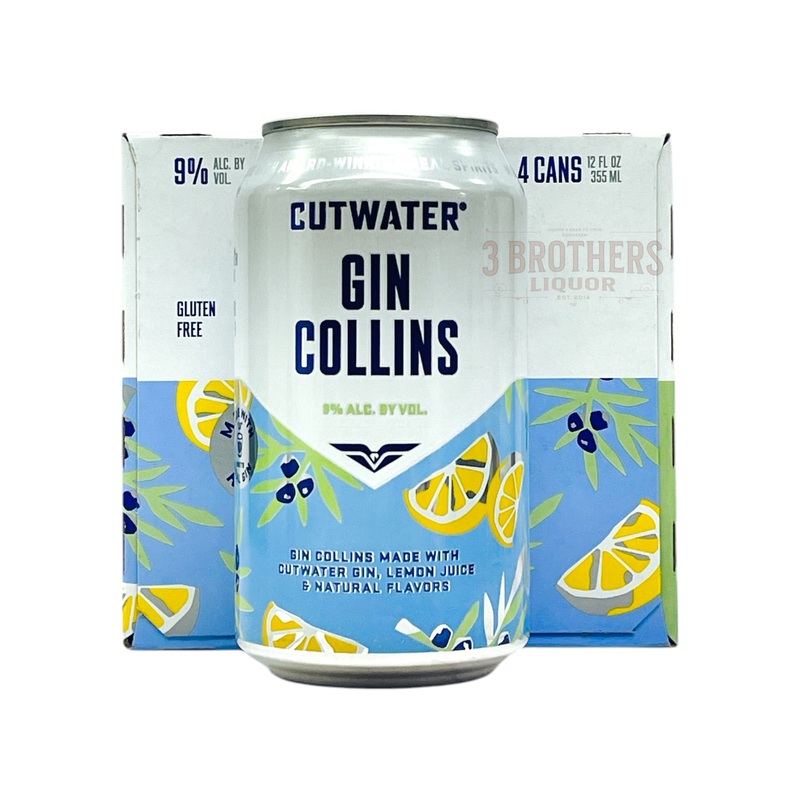 Cutwater Gin Collins 4Pk Cocktail Cans