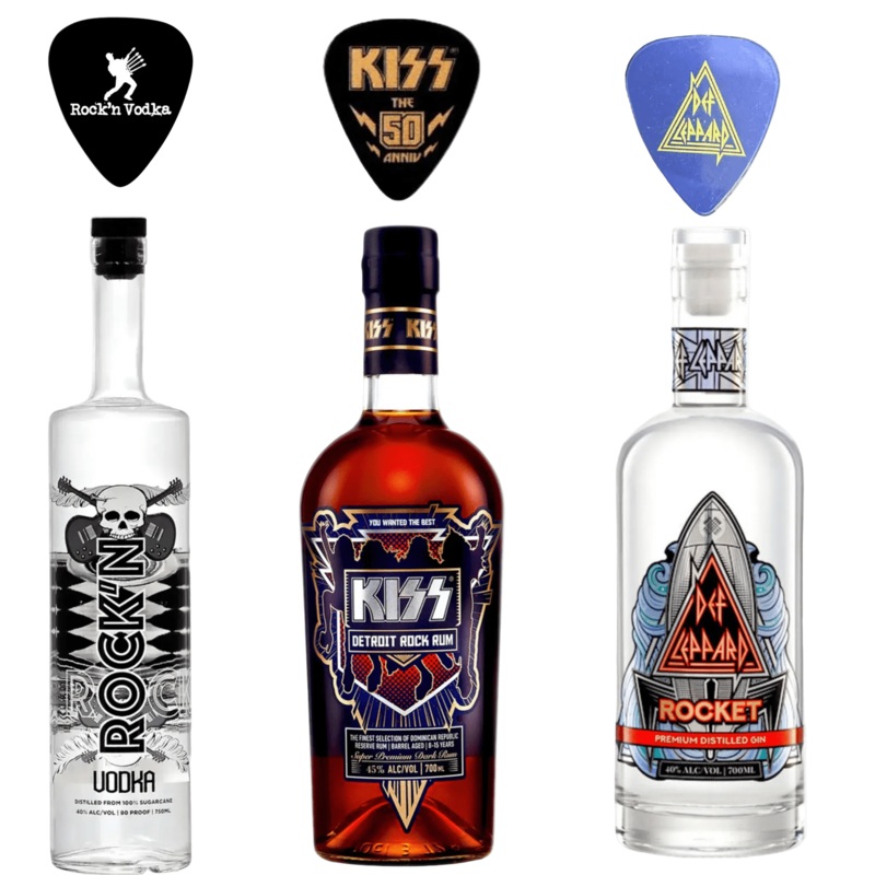 Rock Legends Spirits Bundle with Collectible Guitar Picks 700ml 750ml
