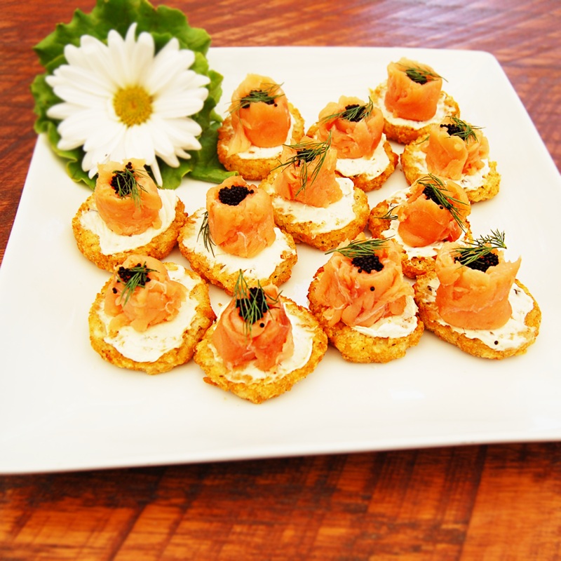 Smoked Salmon on Latkes