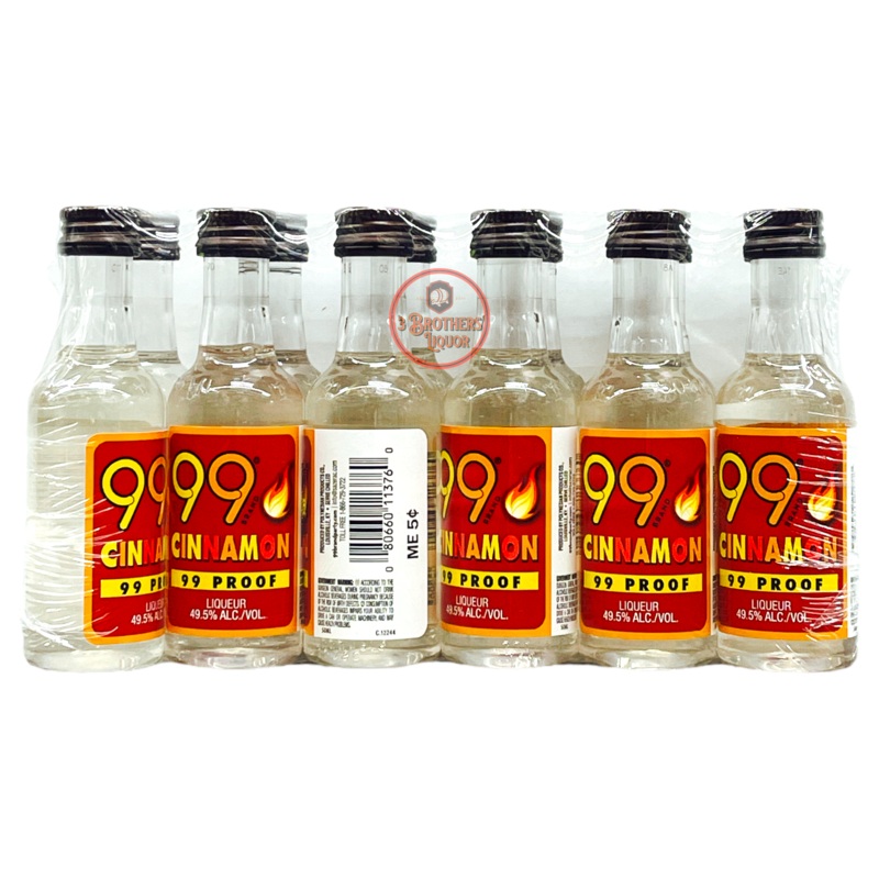 99 Brand Proof Cinnamon Liqueur 50ML Shots