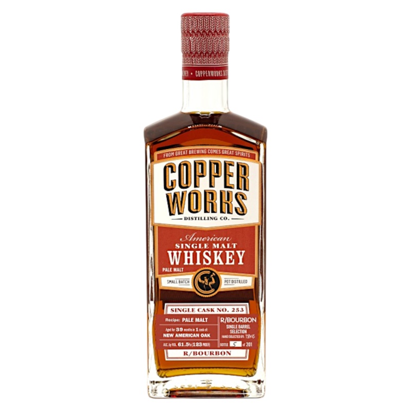 Copperworks Distilling American Single Malt Whiskey Single Cask No. 253 - Selected by r/bourbon