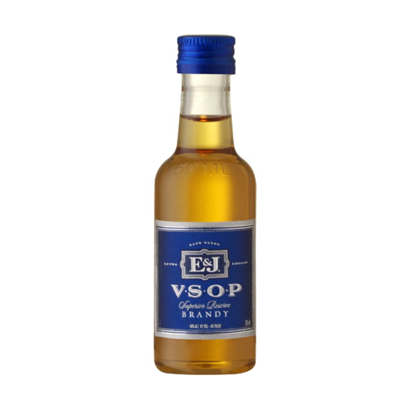 E & J SUPERIOR RESERVE V S O P 50ML SLEEVE (10 BOTTLES)